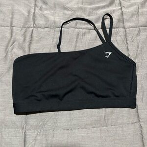 Gymshark Black One-Shoulder Sports Bra